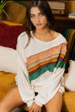 Bucketlist Diagonal Striped Sweatshirt