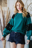 7th Ray Sequin Long Sleeve Top