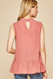 Andree by Unit Flowy Mock Neck Embellished  Sleeveless Top