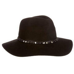 Scala Felt Boho Hat with Silver Charms
